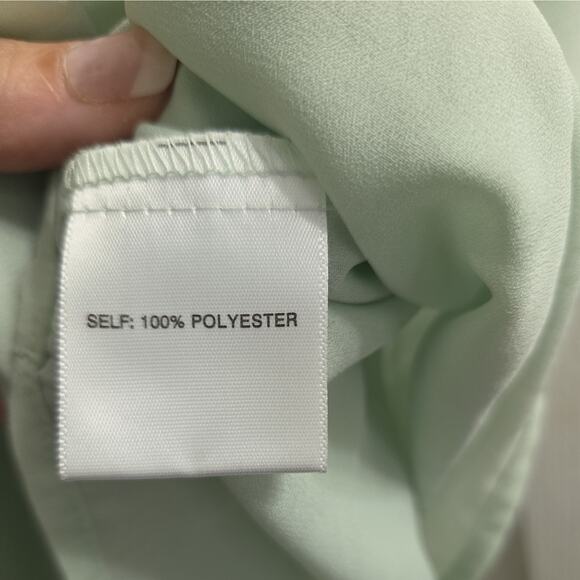 Rose & Oliver Shirt Women Small Mint Green Long Sleeve V Neck Pullover Blouse - Picture 7 of 8